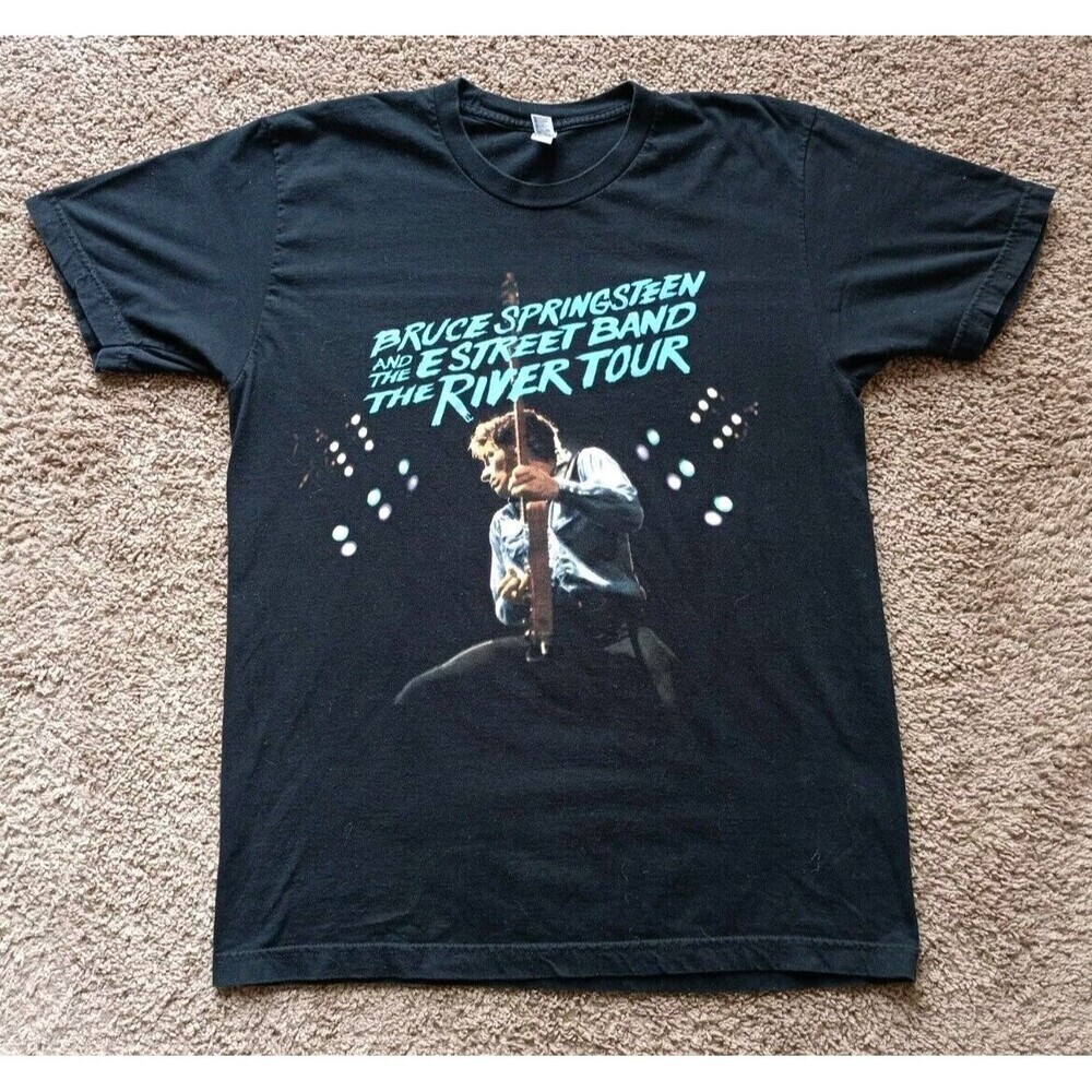 Bruce Springsteen T-Shirt Men's Size Large 2016 Tour Graphic Short Sleeve